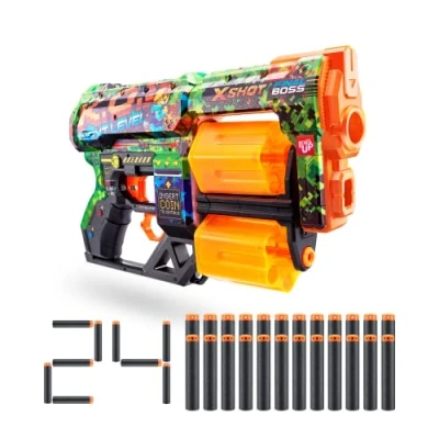 Imagen de Xshot Skins Dread, K.O., Foam Dart Blaster (24 Darts) Air Pocket Technology, Major Brand Compatible, Toy for Kids, Teens, Adults, Frustration Free Packaging