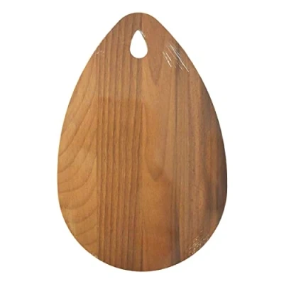 Imagen de Fackelmann 521765 tabla de cortar (ovalada, cortar, pan, madera, 21 x 12 cm), color marrón