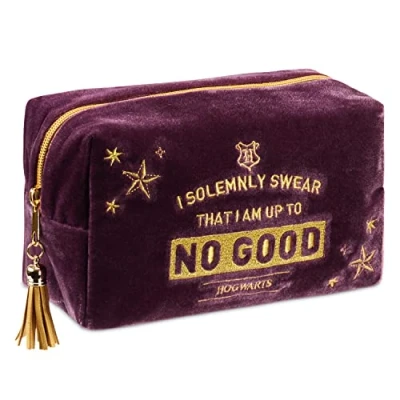 Imagen de Harry Potter Neceser Maquillaje para Niñas y Mujeres, Bolsa de Aseo Hogwarts, Regalos Mujeres (Morado)