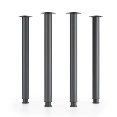 Imagen de ATM® patas de mesa 71 cm alto, 60 mm diámetro, metal ajustables en altura 710 + 30 mm, incluye color negro