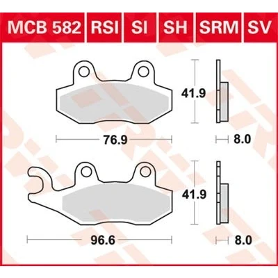 Imagen de TRW Sinter Offroad Racing MCB582RSI Juego de pastillas freno