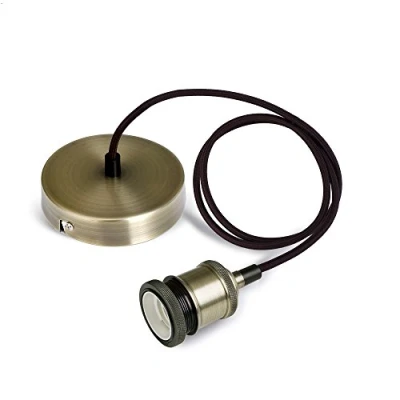 Imagen de SHINY STAR Accesorio de Iluminación Colgante Vintage Moderno Estilo Retro Industrial E27 Titular la Lámpara Techo Raso Rose Latón Antiguo