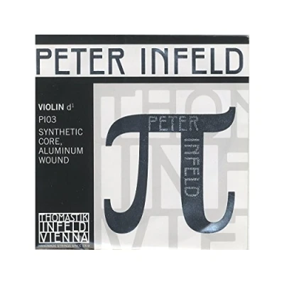 Imagen de Thomastik cuerda para violín 4/4 Peter Infeld Re núcleo sintético, entorchado aluminio, medio