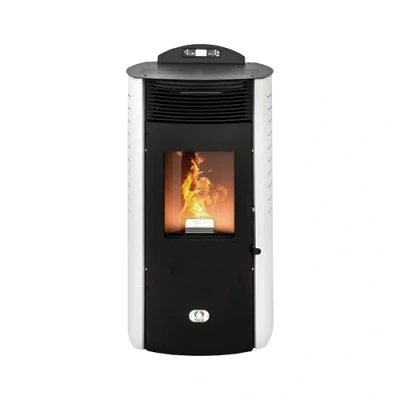 Imagen de STUFE A PELLET ITALIA Siberia Aria New 18 KW WiFi Estufa de aire ventilada, eficiencia 91%, calienta 180 m², autonomía 30 h, programable, 5 velocidades y potencias, color blanco