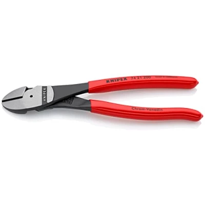 Imagen de Knipex Alicates de corte diagonal fuerza negro atramentado, recubiertos plástico 200 mm 74 21