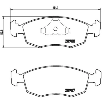 Imagen de BREMBO P 24 019 Juego de pastillas freno excl. contacto avisador desgaste sin accesorios FORD: Escort 5, 4, 6