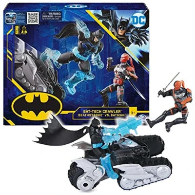 Imagen de DC Comics 6061614 BAT VHC 4&quot; BatTech wFigs ECMX GML, Exclusivo en Amazon