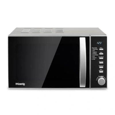 Imagen de H.Koenig VIO2 Microondas sin Grill, 20 litros, 700 W, Temporizador hasta 60 min, Pantalla LED, 5 Niveles de Potencia Calentado, Modo Expess y Descongelador, Plato Giratorio 24,5 Cm