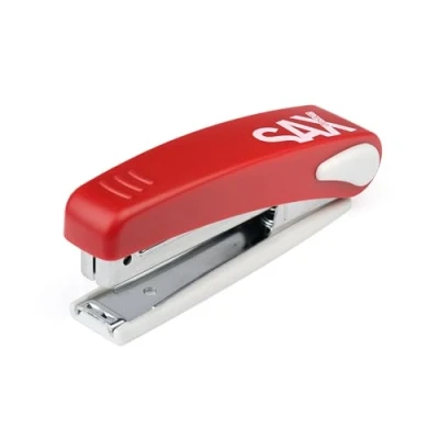 Imagen de Grapadora SAX 219 de oficina para hasta 10 hojas con grapado cerrado, recarga grapas, carcasa plástico y mecanismo metálico, Incluye extractor grapas integrado