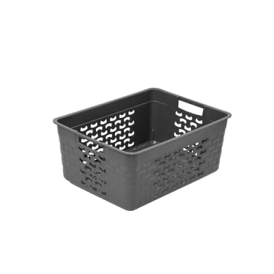 Imagen de BranQ Home essential Cesta de almacenamiento universal multifuncional en diseño algodón, sin BPA, tamaño M 6 L, 1 unidad, color marrón grisáceo