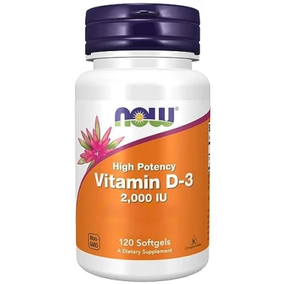 Imagen de Now Foods, Vitamin D3 Depot, 2000 UI, Cada 2 Días 1 Cápsula, Colecalciferol, Alta Dosificación, 120 Cápsulas blandas, Testado en Laboratorio, Sin Soja, Gluten, OGM