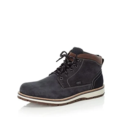 Imagen de Rieker Hombre Botines F8410, de Caballero con Cordones,Repelente,riekerTEX,Medias Botas Cordones,Botas Chukka,Azul (Blau / 16),45 EU 10.5 UK