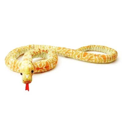 Imagen de Zappi Co Peluche de Serpiente para niños, Parte la colección Safari Animales, niños (180 cm Longitud) (Serpiente maíz Amarilla)