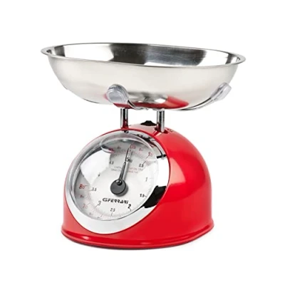 Imagen de G3 Ferrari G2000302 Báscula mecánica de cocina, 5 kg, rojo