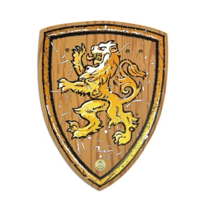 Imagen de Liontouch Escudo WoodyLion Juguete de Espuma con Aspecto Madera para Juego rol en el Bosque Armas y Armaduras Seguras Flexibles Disfraces Trajes Niños