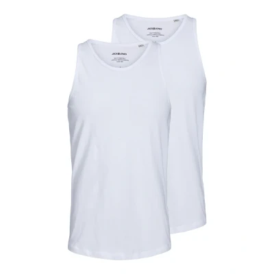 Imagen de Jack &amp; Jones Jacbasic Tanktop 2 PACK Camiseta interior, Hombre, Talla: XL, White