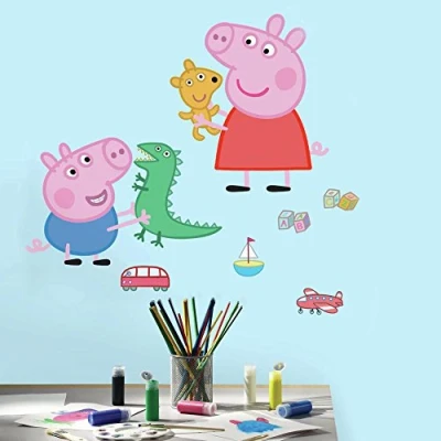 Imagen de RoomMates Peppa The Pig y George Playtime Adhesivos de pared gigantes