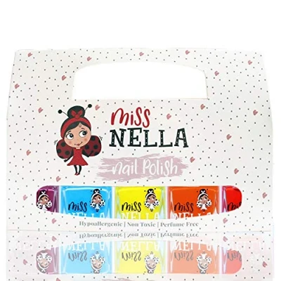Imagen de Miss Nella Summer Time 5 Juego de esmaltes uñas, diseño morada, azul, amarillo, rojo y naranja