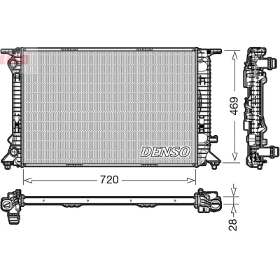 Imagen de DENSO DRM02022 Radiador, refrigeración del motor 720 467 28 AUDI: A5 B8 Sportback, A4 Berlina, Q5