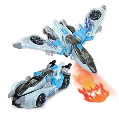 Imagen de Vtech Switch&amp;Go Dinosaurio Transformable Interactivo, Veloz Pterodáctilo, bólido de Carreras, y Vehículo con Luces Sonidos, Versión ESP