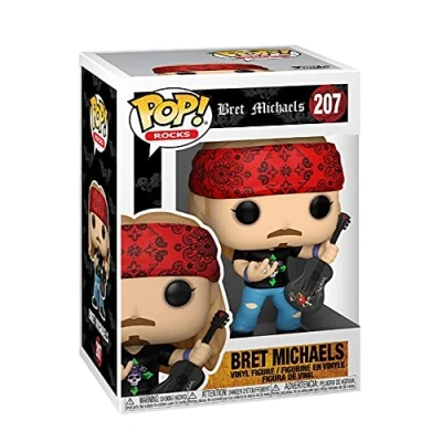 Imagen de Funko Pop! Rocks: Bret Michaels 1/6 de Probabilidades Obtener la Rara Variante Chase (Styles May Vary) Figura Vinilo Coleccionable Idea Regalo Mercancia Oficial Music Fans
