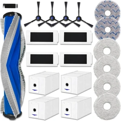 Imagen de AVAENZO Accesorios para Ecovacs Deebot T30 Omni/T30 Pro omni, 1 cepillo principal, rodillo, 6 toallitas, 4 filtros, cepillos laterales, bolsas de aspiradora