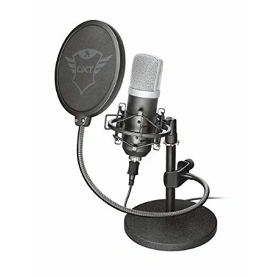 Imagen de Trust Gaming 21753 GXT Emita, Micrófono USB para Estudio, PC, PS4, PS5, Negro