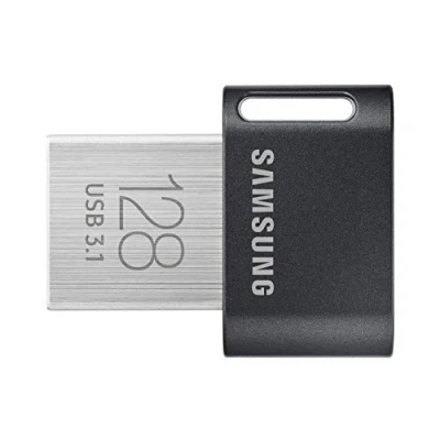 Imagen de Samsung MUF 128AB 128GB 3.1 (3.1 Gen 1) Conector USB Tipo A Negro, Acero inoxidable unidad flash Memoria (128 GB, 1), A, Girar, 3,1 g, inoxidable)