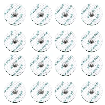 Imagen de Almohadillas de Electrodos Tens autoadhesivos forma redonda con conexión perno 3,5 mm compatibles dispositivos Beurer y Sanitas (16)
