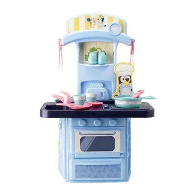 Imagen de Bluey Mini Juego de cocina simulación con horno, fregadero, placa y mucho más juguete para niños accesorios rol