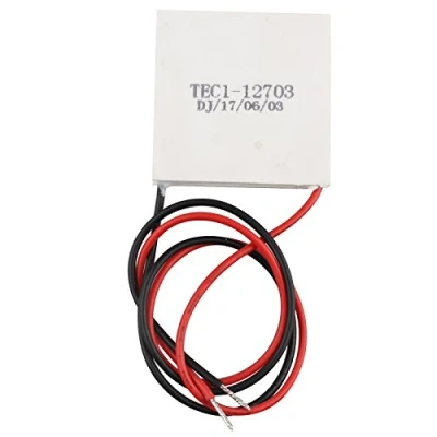 Imagen de HALJIA TEC1 12703 Módulo de placa Peltier refrigeración termoeléctrico para disipador calor, 12 V, 27 W