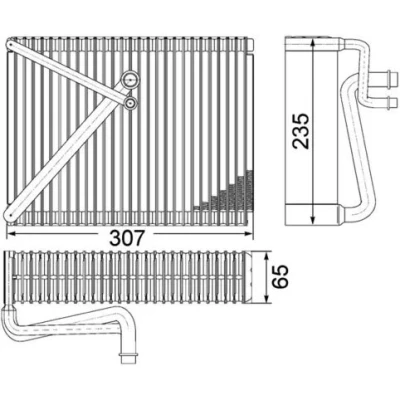 Imagen de MAHLE ORIGINAL AE 87 000P Evaporador sin válvula de expansión