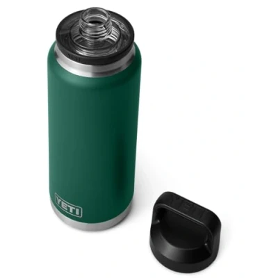 Imagen de YETI Rambler Bottle Chug, Vacuum Insulated Stainless Steel with Chug Cap, Black Forest Green, 36 oz (1065 ml)