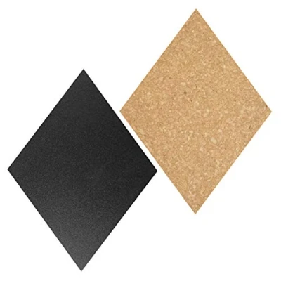 Imagen de Securit Diamond Cork &amp; Chalkboards Incluye pizarras, alfileres y tiras de montaje cinta doble cara Juego 7 piezas (4 pizarras + 3 corcho)