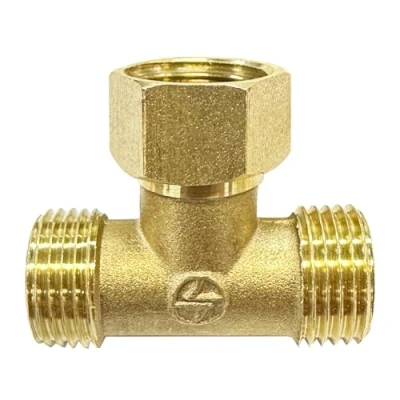 Imagen de conector de tubería 3 vías, camiseta en forma T latón G1/2, accesorios conexión cobre, calentadores agua solar (A)