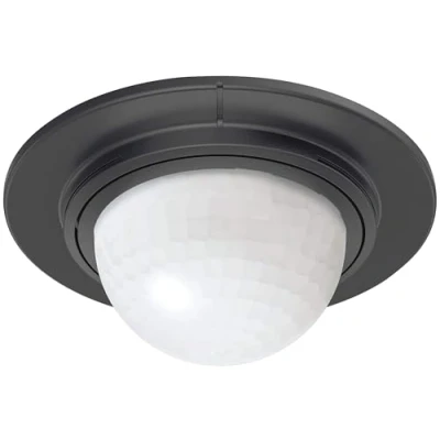 Imagen de Steinel IS 360 1 Sensor de movimiento empotrable, en color negro, con potencia conmutación 1000 W, detección 360, alcance máximo 4 metros y compatibilidad bombillas LED
