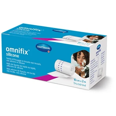 Imagen de Omnifix Silicone: Esparadrapo con Capa de Contacto Silicona; Retirada Indolora; 10cmx2m; 1 Unidad