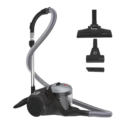 Imagen de Aspirador sin bolsa Hoover HP300 Mascotas, Cepillo Pelo Ciclónico, Filtro EPA Lavable, 850W, Depósito 2L, Cable 9.5m, Negro