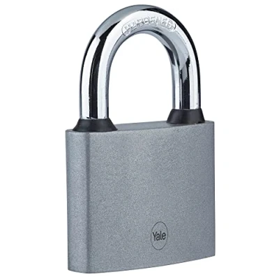 Imagen de Yale Candado de hierro Y111S/60/132/1 60 mm Plateado Grillete acero endurecido Uso en interiores