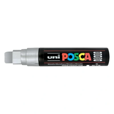 Imagen de Uni Ball 186382 Marcador POSCA PC17K, con punta rectangular extra ancha, plateado, 1 pieza