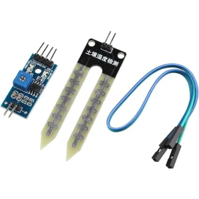 Imagen de HALJIA suelo higrómetro módulo de detección del humedad Sensor agua sistema riego automático Compatible con Arduino Robot Smart Car