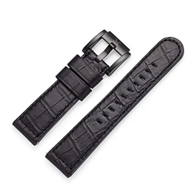Imagen de TW Steel Marc Coblen Correa de reloj piel con cierre Negro 22 mm, Croco,