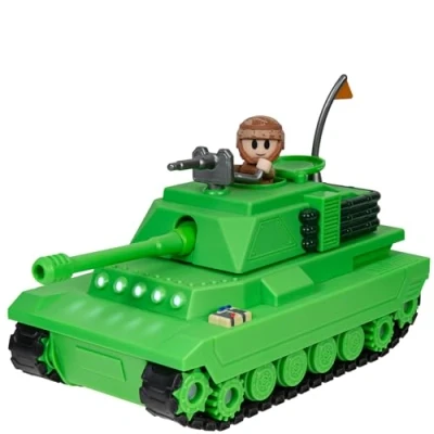 Imagen de DevSeries Brookhaven Feature Tank Vehículo de 7.5 Pulgadas con Luces, Bandas Rodadura Trabajo, torreta expulsión, Figura 2.75 y código Virtual Exclusivo del artículo
