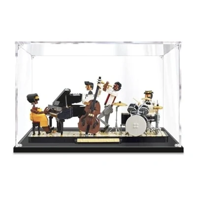 Imagen de caja de vitrina acrílica para juego construcción Lego Jazz Quartet 21334, exhibición transparente a prueba polvo (el modelo no incluido)(2mm)