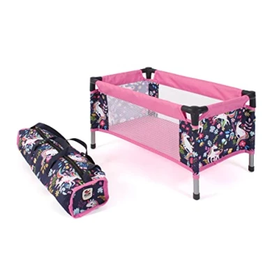 Imagen de Bayer Chic 2000 Unicorni Cuna de Viaje para muñecas, Color Unicorn Navy Pink, 50 cm (652 43)