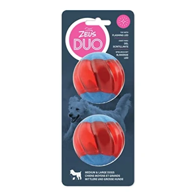 Imagen de Zeus Juguete Interactivo para Perros Duo Pelota con LED, 6,3cm, 2ud