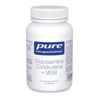 Imagen de PURE ENCAPSULATIONS Glucosamina Condroitina, MSM Alta concentración de y Condroitina Cartílago Articular 60 Cápsulas Vegetales