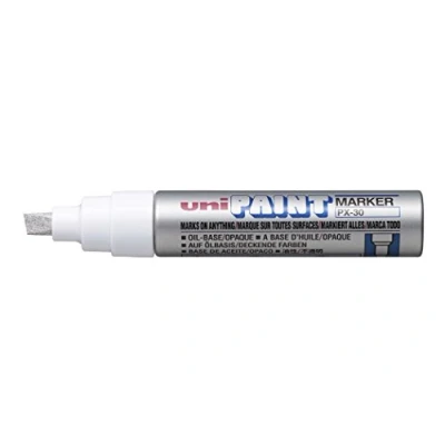 Imagen de Uni Ball 182213 Marcador de pintura Paint PX 30 con punta en cuña, plateado