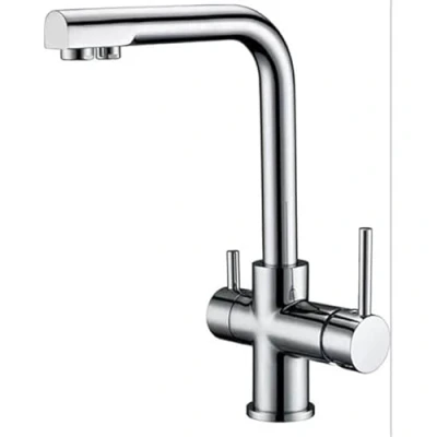 Imagen de MICE Grifo de cocina, monomando fregadero con sistema Osmosis Mezclador Cocina para 2 vias Serie Marsella Cromo GOS004