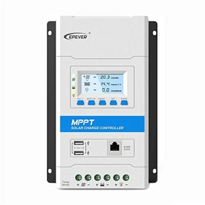 Imagen de EPEVER® 40A MPPT Controlador de Carga Solar Voltaje del Sistema Identificación Automático 12V/24V con Pantalla LCD y Puerto USB TRIRON 4210N